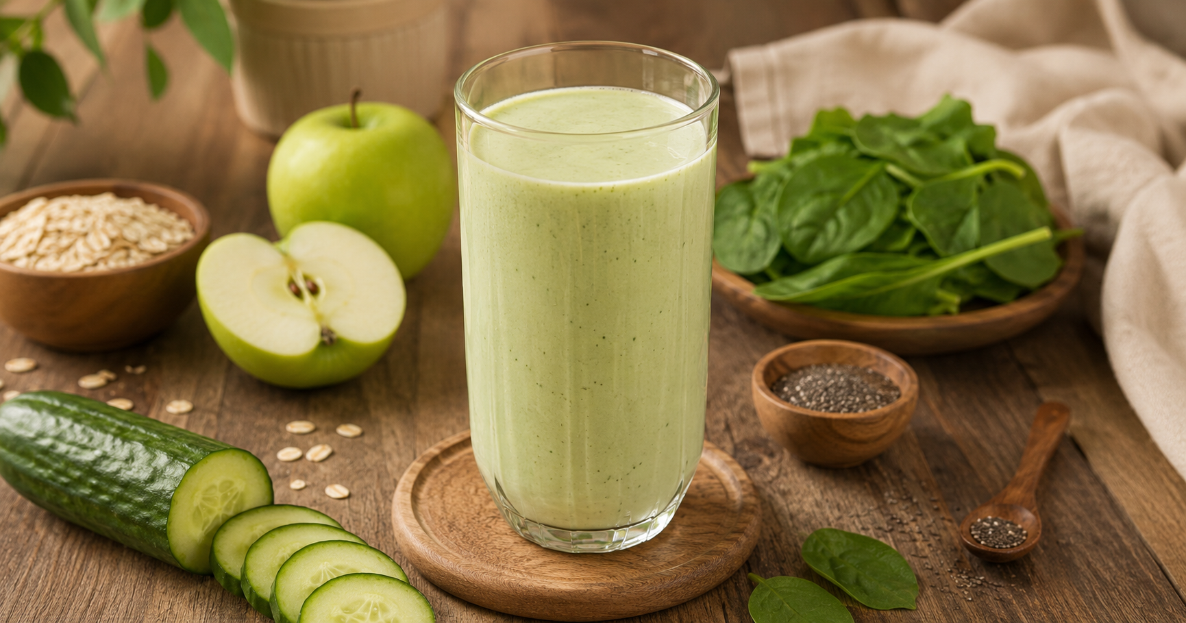Kefirli Yeşil Smoothie Tarifi | Ferahlatıcı ve Besleyici İçecek